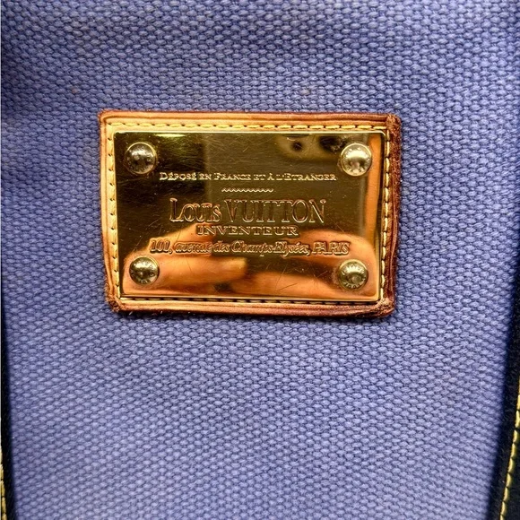SOLD LOUIS VUITTON Y2K Vintage 2006 Blue Canvas Antigua Cabas - Picture 16 of 16